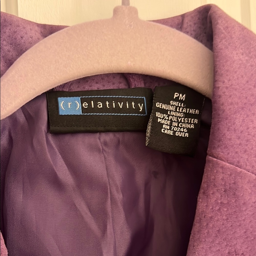 Relativity Purple Leather Jacket - image 3
